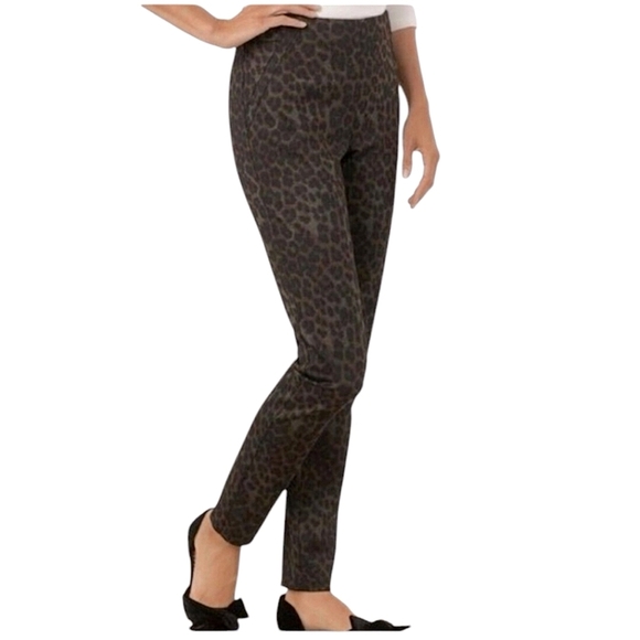 SOFT SURROUNDINGS Leopard Pullon Skinny Pants - Picture 1 of 11